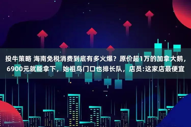 投牛策略 海南免税消费到底有多火爆？原价超1万的加拿大鹅，6900元就能拿下，始祖鸟门口也排长队，店员:这家店最便宜